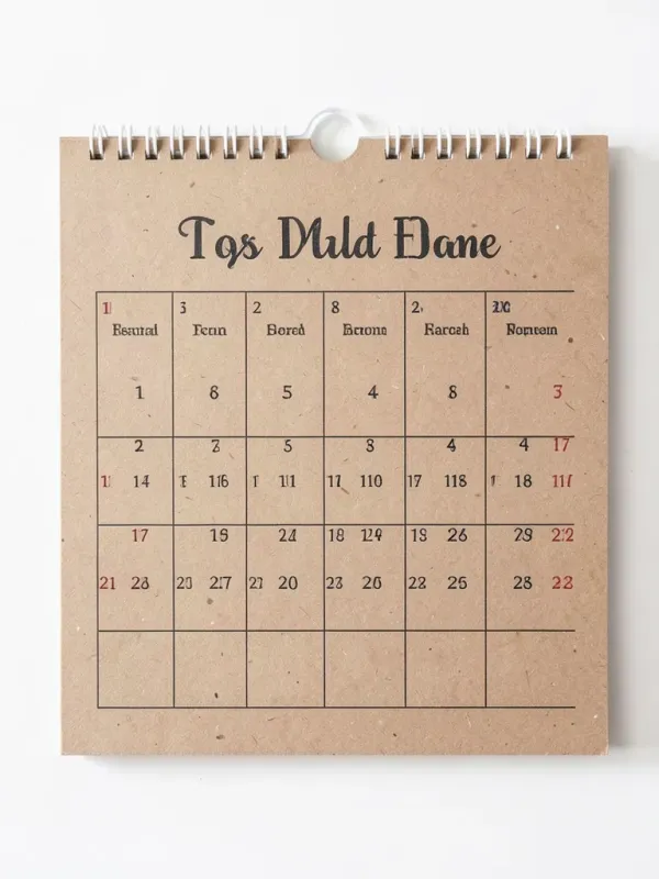 Produit Calendrier 2025 en Papier Recyclé Image
